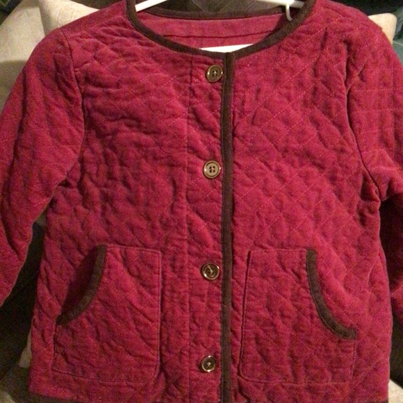 Janie & Jack Dark Pink Quilted Corduroy Jacket - Picture 2 of 6